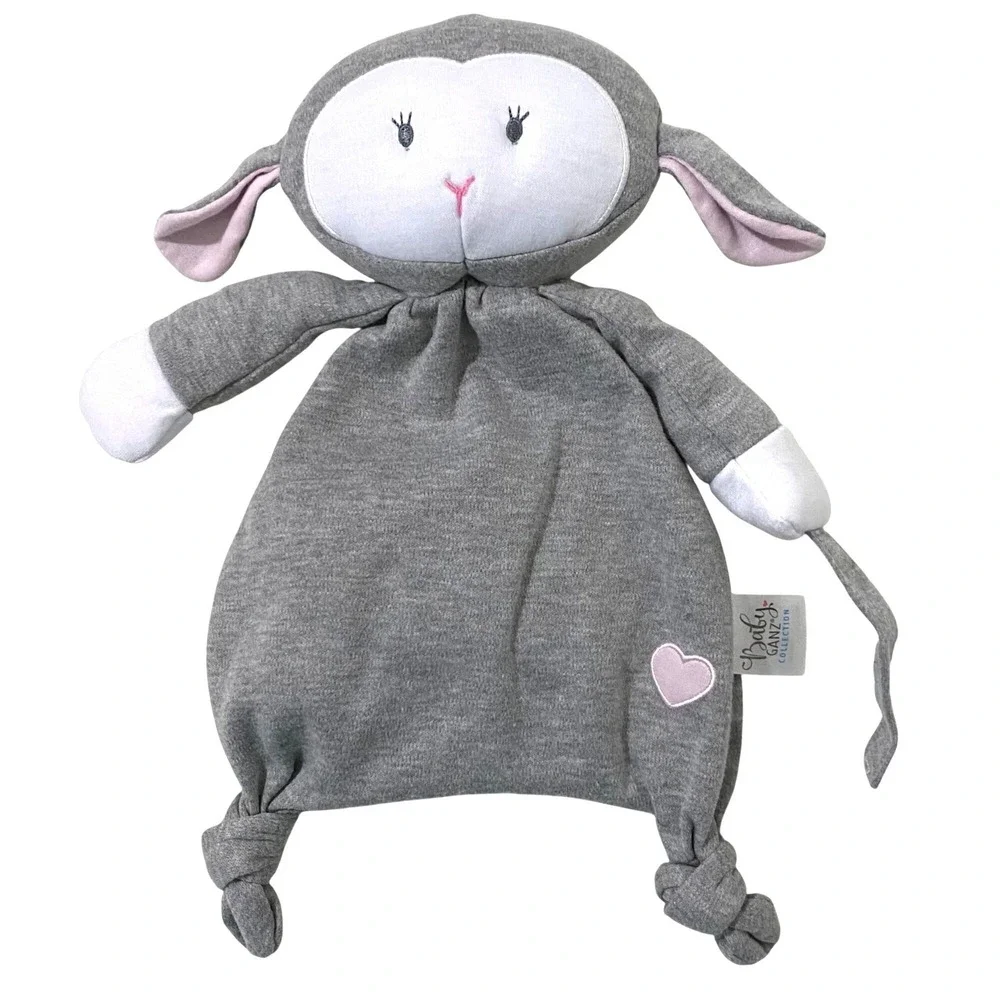 Baby Ganz Collection Little Blessings Lamb Pacifier Cozy Lovey Gray‎ Soother 12